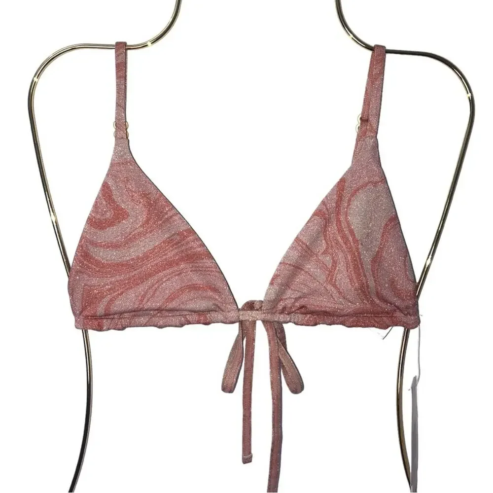 L*Space Bikini Brittany Top Camacho Bottom Metallic Tie Die Swirl Small NWT